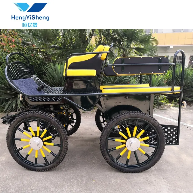 High Quality 4 Wheels Horse Cart/Marathon Horse Carriage for Sale