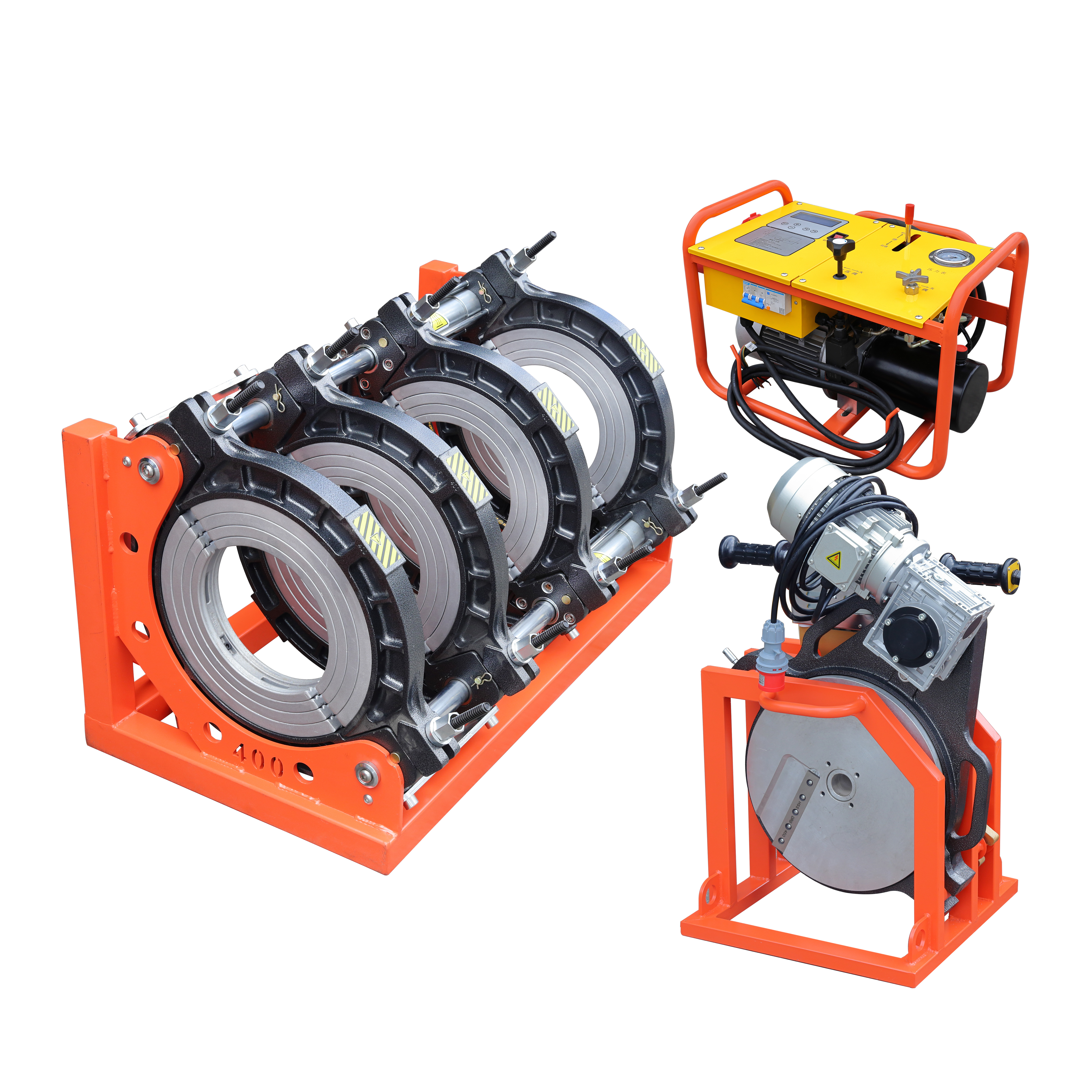 Semi-automatic high quality 400mm HDPE plastic pipe welder butt fusion welding machine