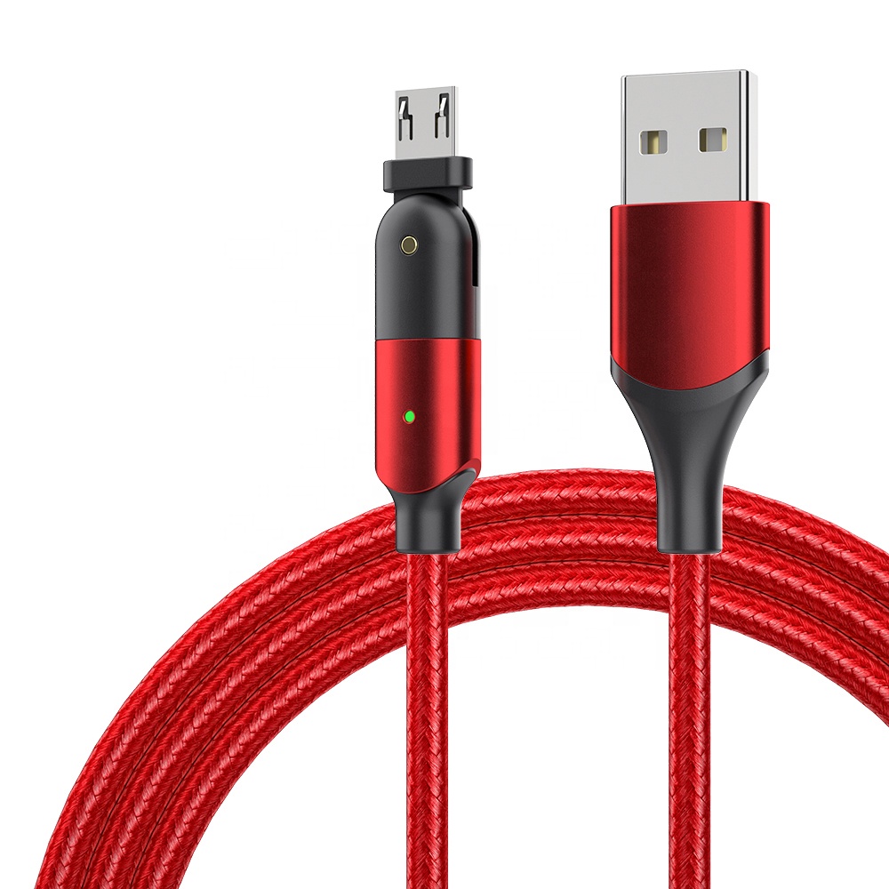 New Developed Quality 180 Degree Rotary Nylon Braided 100w 60w PD 12V TO USB 5A Fast Cable