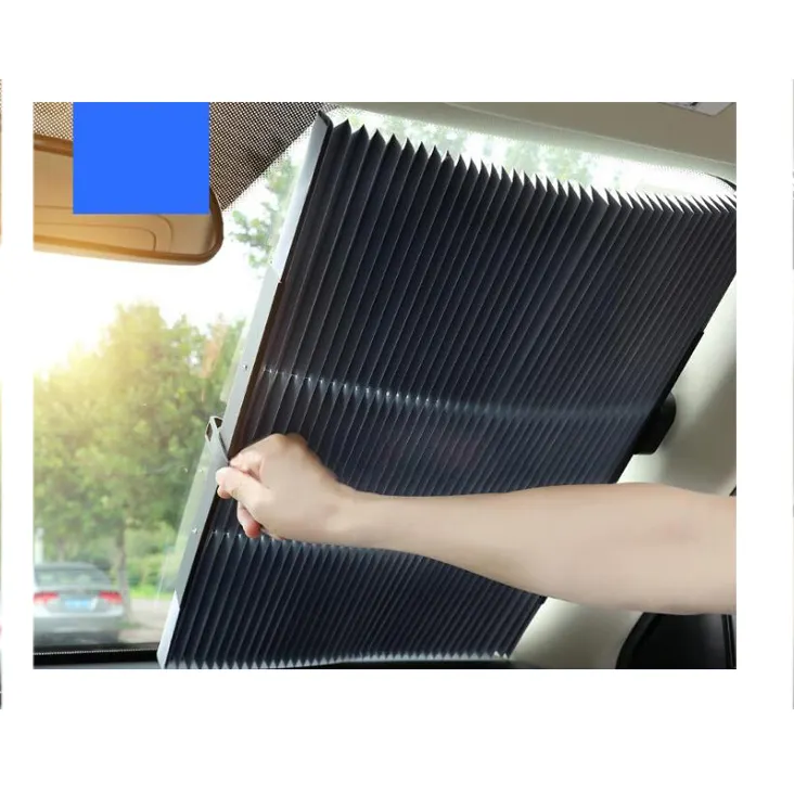 Wholesale Retractable Sun Shade Car Windows Sunshade Uv Rays Heat Visor Protector Foldable Reflector Front Windshield Visor
