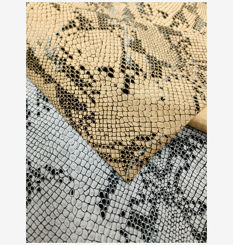 stamping foiled shinysnake pattern spandex knitted suede upholstery roflumilast garment top sales hometextile his dark materials