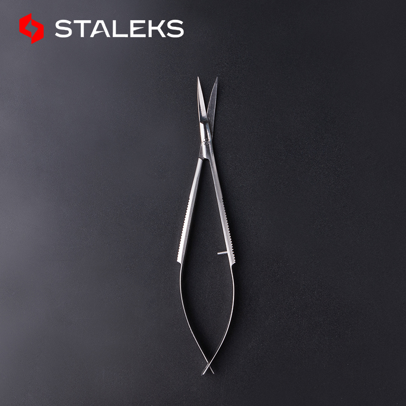 staleks Manicure small scissors Stainless Steel eyebrow trimmer makeup artist dovetail large curved scissors
