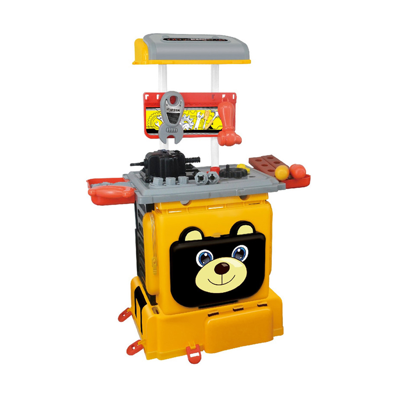 2021 New 2 IN 1 Educational Children Tool Pretend Play Set Workshop Toys With Backpack