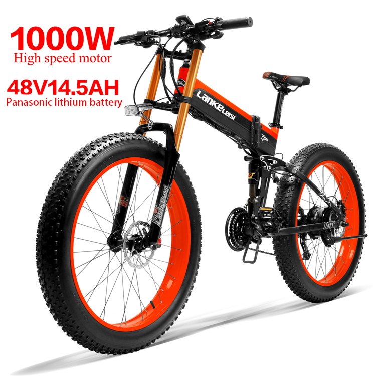 ЕС CE сертификации T750PLUS 27 скорость горный велосипед 48V1000W14.5AH литиевая батарея горный велосипед 26 дюймов с толстыми покрышками складной электрический велосипед
