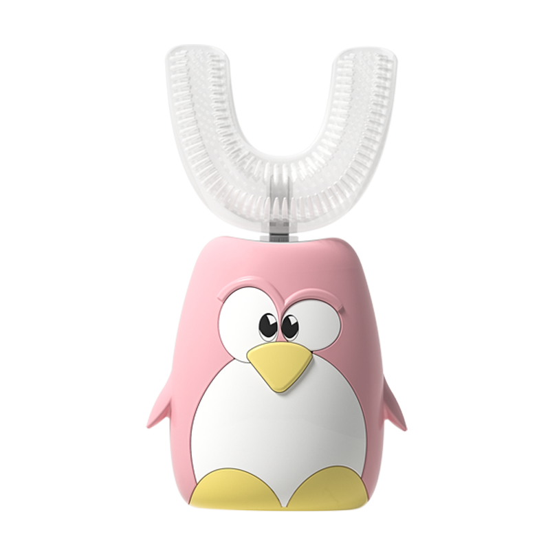 Cute design U-type electric toothbrush cartoon shaped tooth brush for child 360' tooth cleaning