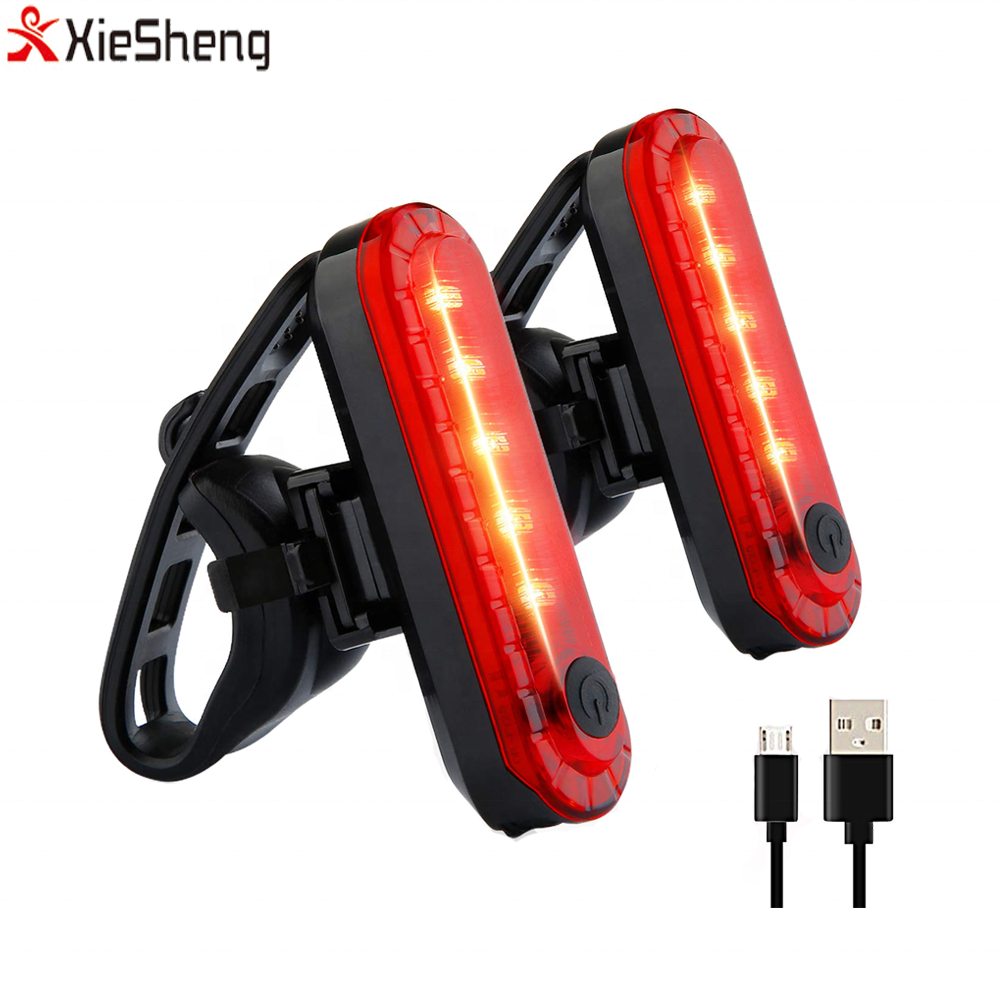 USB Rechargeable Bike Rear Light LED Bicycle Warning Lamp Cycling Safety Tail light with 4 Modes