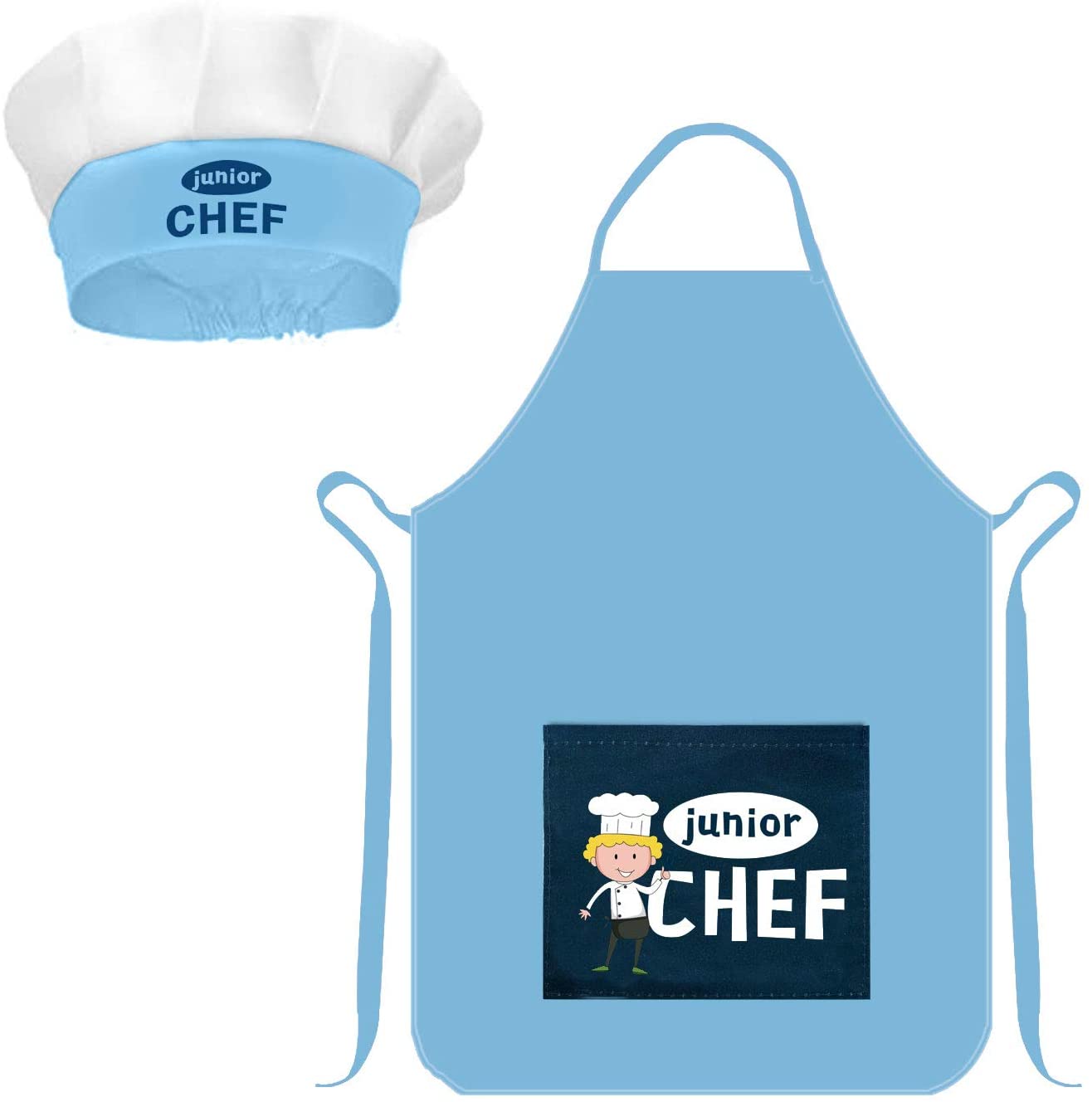 Kids Aprons and Chef Hat Child Pretend Play Aprons for Boys Girls