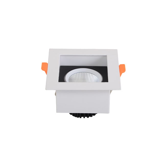 Berdis aluminum square 80*80mm cutout CE SAA LVD one head hotel hall supermarket commercial area COB LED recessed grille light