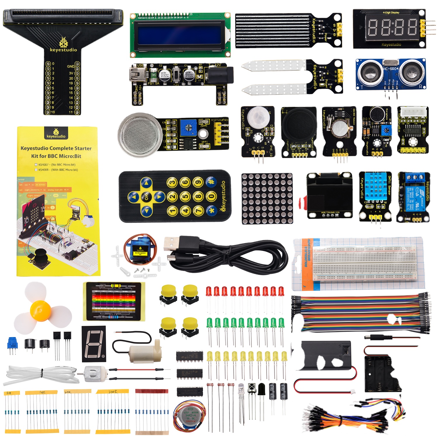 Keyestudio полный стартовый комплект для BBC Micro:bit без Micro:bit материнская плата