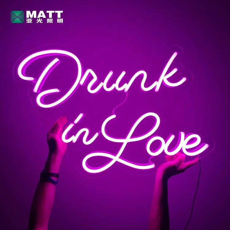 Matt Dropshipping LED Neon Lights Custom All you need is love Neon Wedding Sign Drunk In love Neon sign