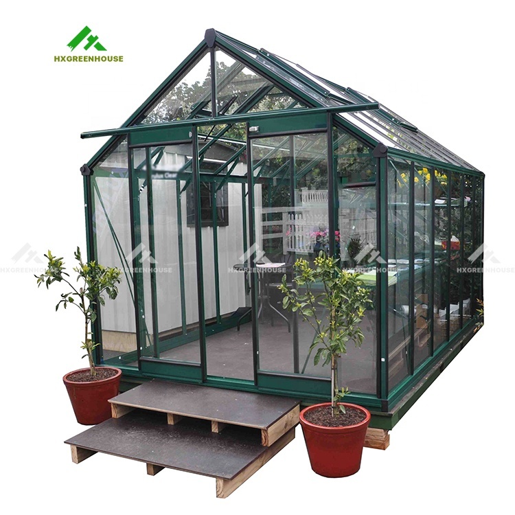 Commercial glass used polycarbonate mini small green houses aluminum frame house garden greenhouse other greenhouses for sale
