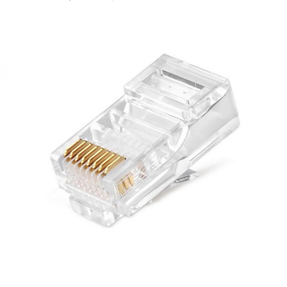 Коннектор RJ45 Cat5e коннектор RJ45 концевой обжимной соединитель для кабеля Ethernet-100 шт.