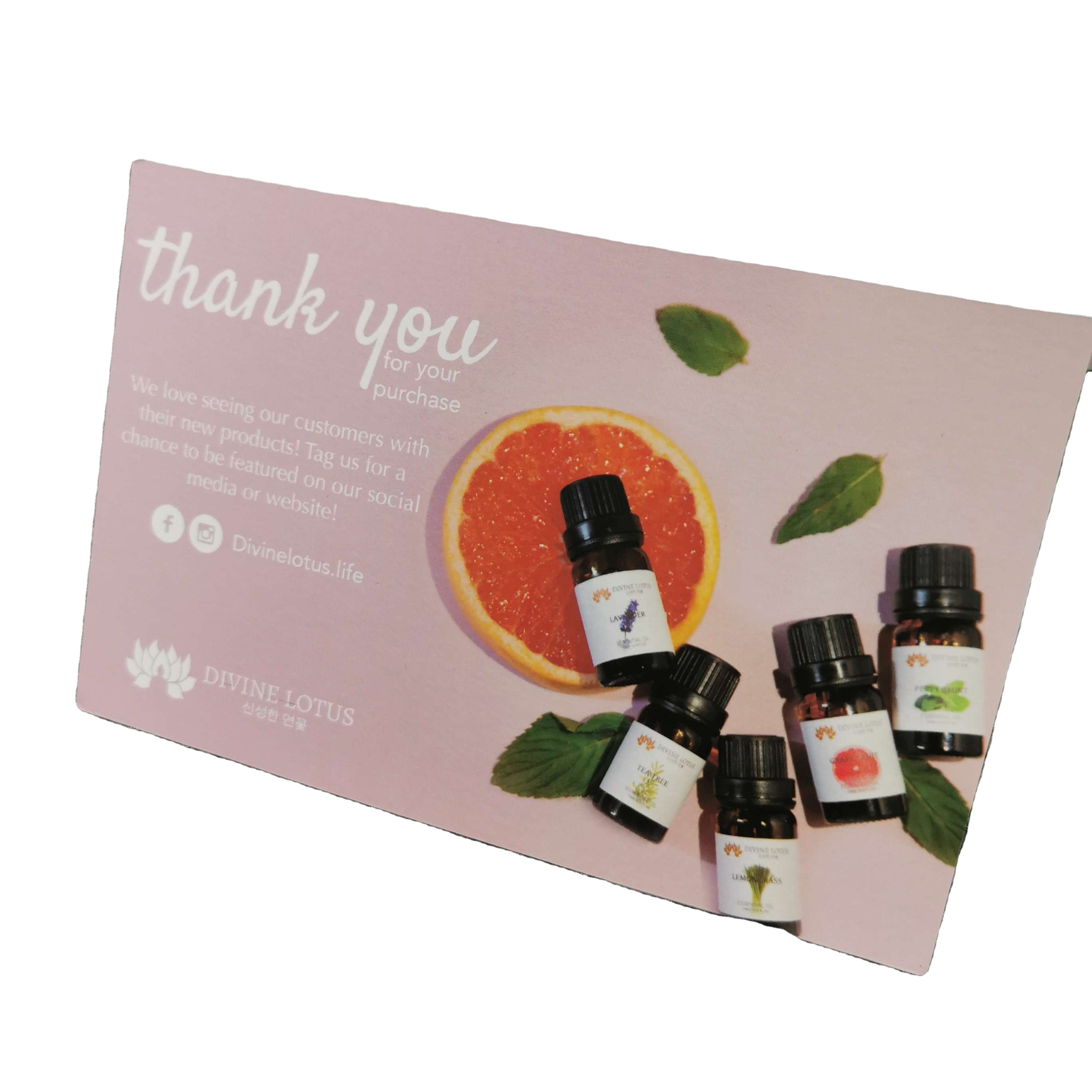Wholesale Hot Selling Thick Paper Thank You Card For Shopping Store