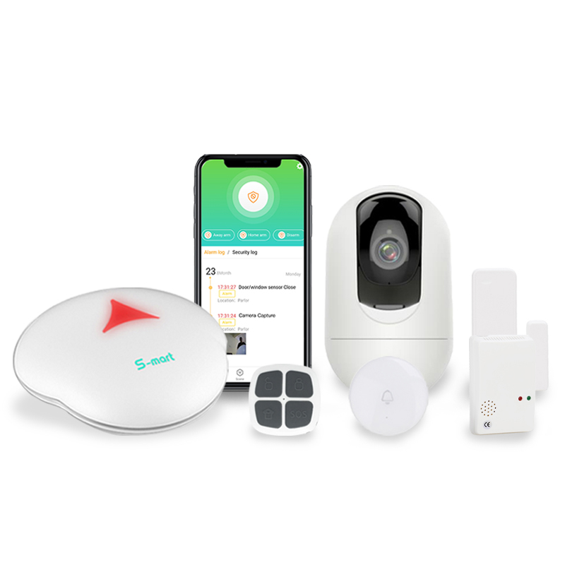 2021 new arrival Multi-function home security alarm system S6 with IP camera APP combined
