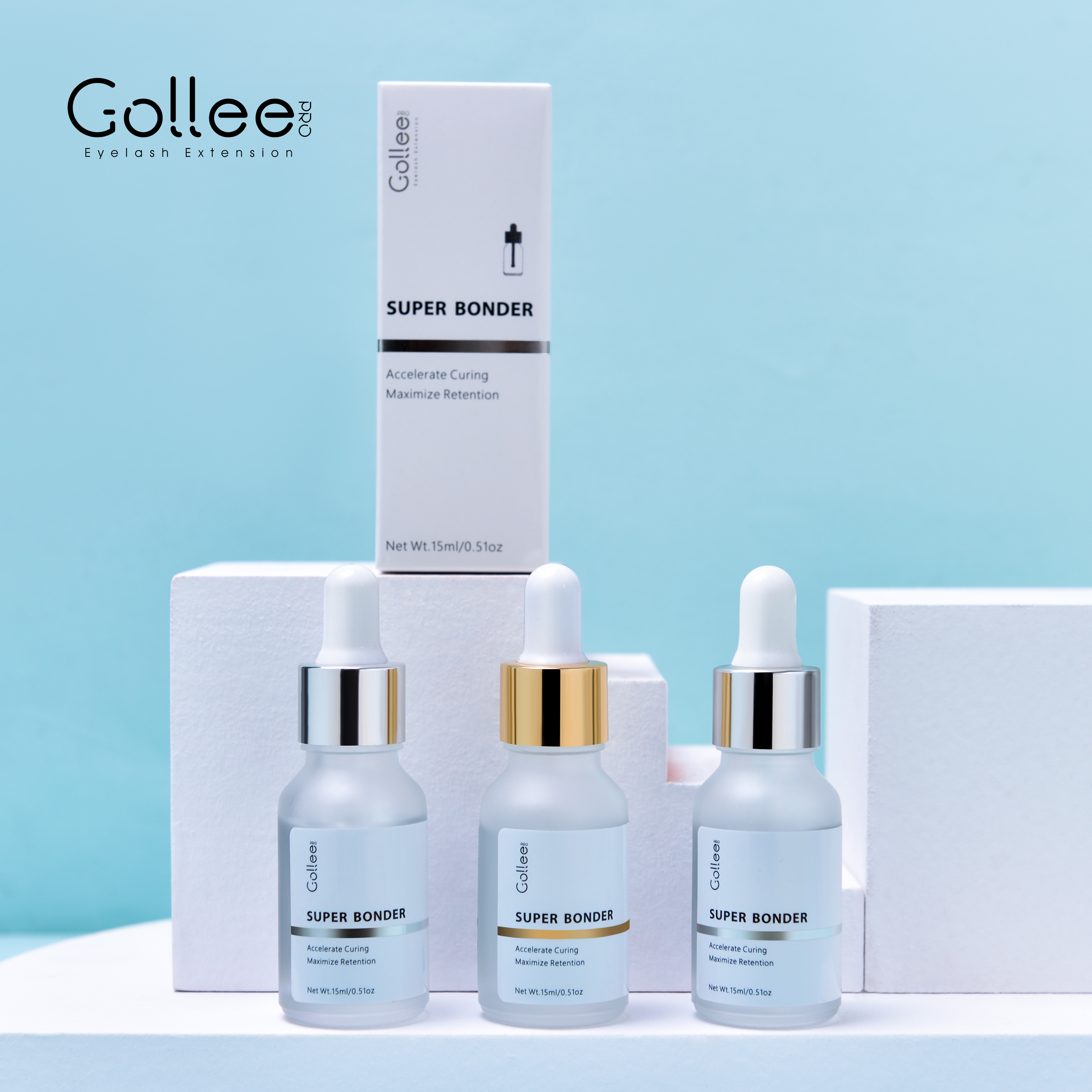 Высококачественные новые инструменты для наращивания ресниц Gollee, индивидуальная торговая марка, оптовая продажа, индивидуальный клей для наращивания ресниц