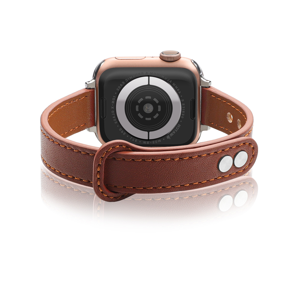 Двухконтактный кожаный ремешок для Apple Watch 3/4/5 iwatch