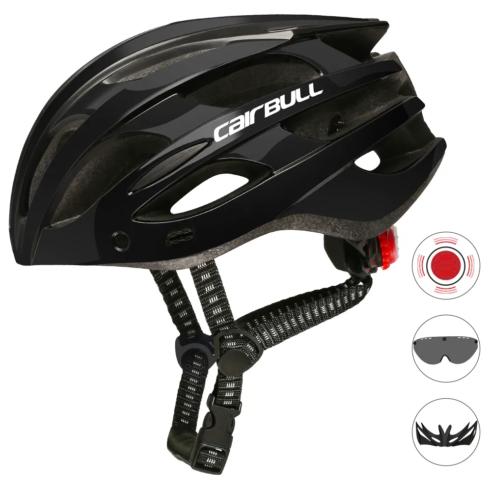 CAIRBULL SPARK bike cycling helmet for adult with rear light and removable visor