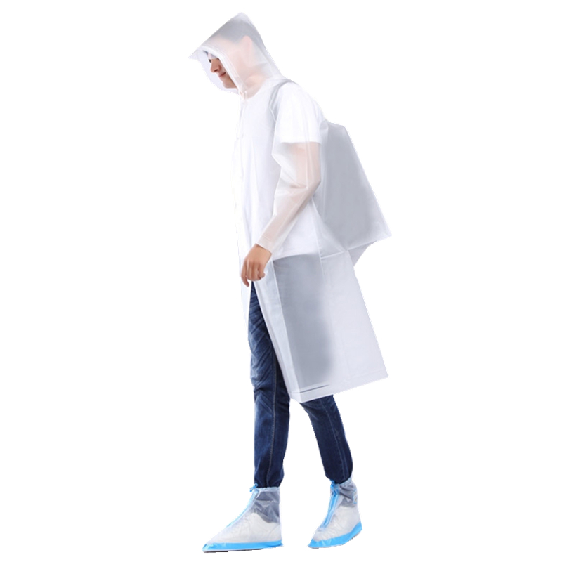 EVA Raincoats for Adults, Reusable Rain Ponchos with Hoods and Sleeves
