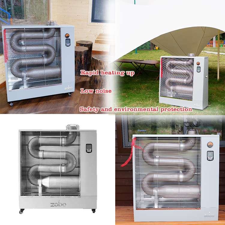 ZOBO China Factory Custom Stainless Steel Used Indoor Outdoor Portable office home Infrared Kerosene Diesel Fuel Heater