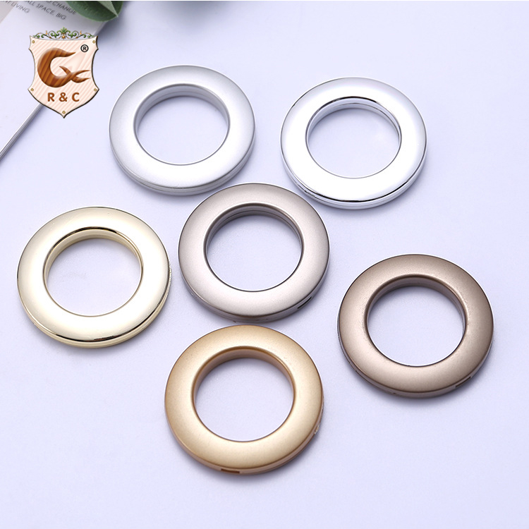 R&C 2021 Hotsale Flat Floral Printed Eyelet, Screw Metal Deep Bending Eyelet, High Quality Curtains Grommet Ring/