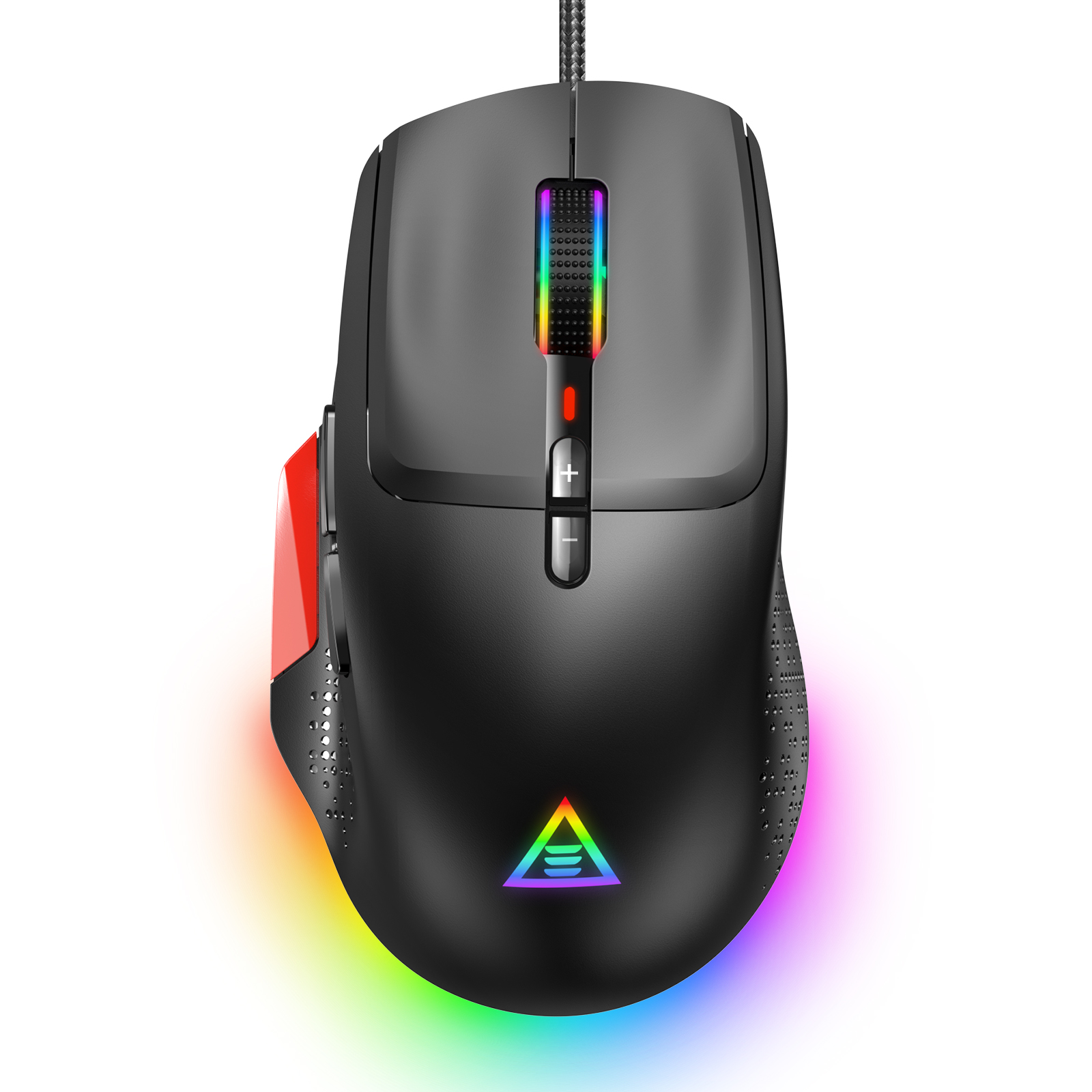 EKSA EM600 USB игровая мышь PAW3327 12000 точек/дюйм RGB легкий проводная мышь для компьютера, игровая мышь с 9 программируемых кнопок