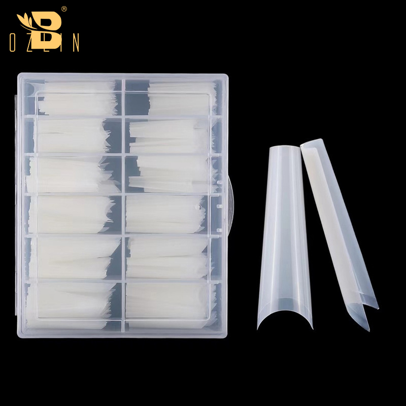 Nail Art Tools 240 PCS Artificial False Nail Art Tips Half Cover French XXXL Coffin Nail Tips