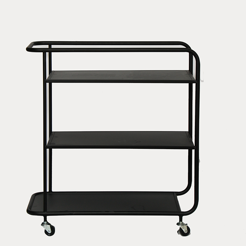 Good Design Silver Metal Trolley Cart With Wheels Tool Trolley