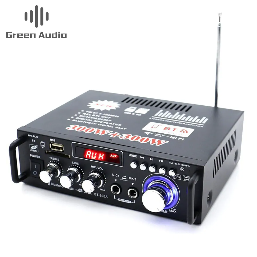 GAP-298A 600W Car Amplifier Audio Stereo Power bluetooth FM Radio 2CH Home Theater Amplifiers Mini Amplificador Audio