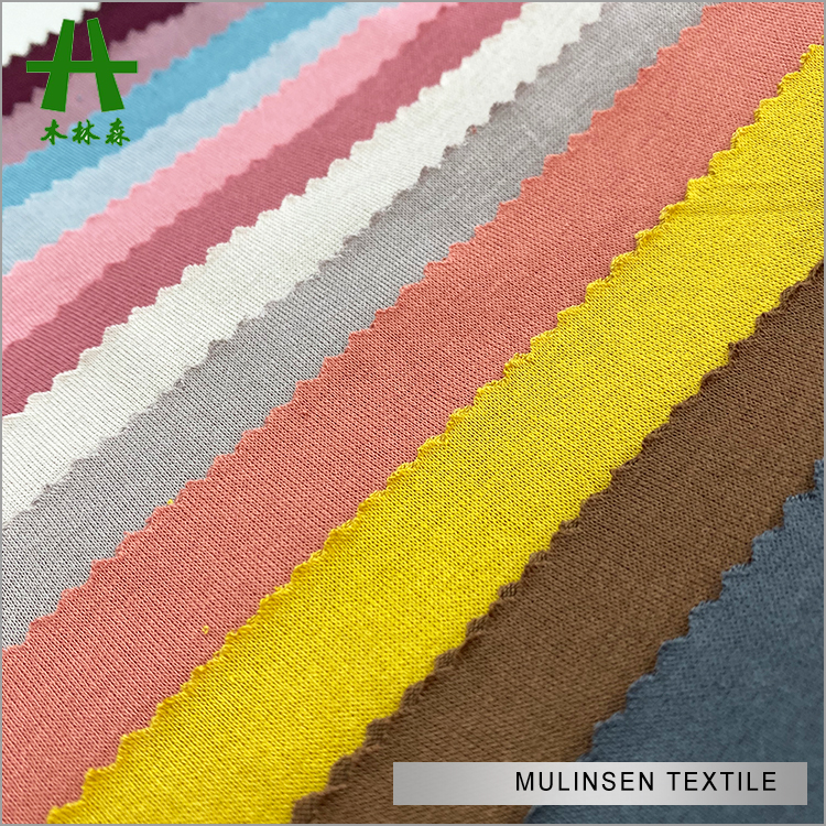 Mulinsen текстиль Горячая продажа трикотаж 30s/32s ое/кольцо вискоза спандекс ткань