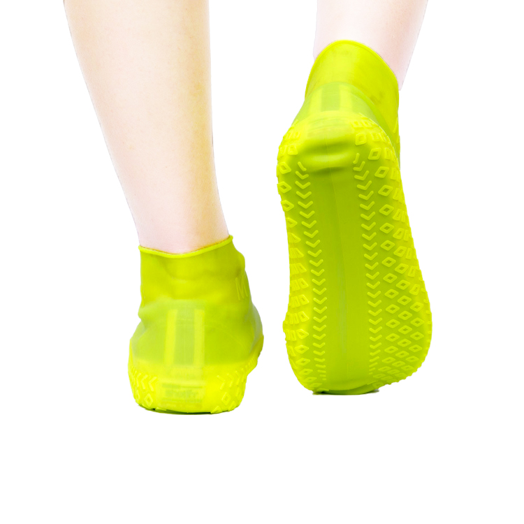 Custom color size home outdoor rain waterproof anti slip silicone shoe high quality reusable