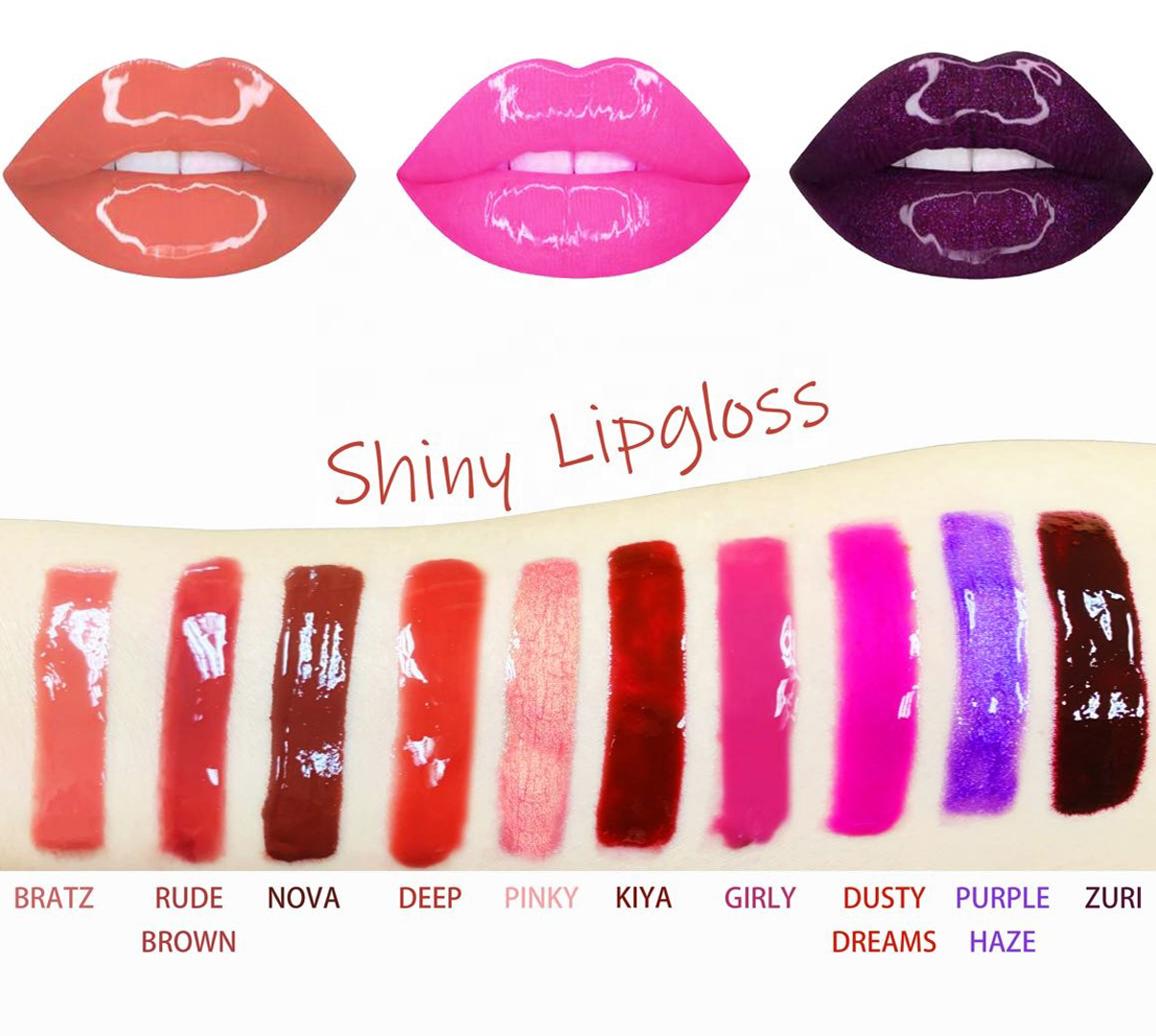 Private label vegan clear lip gloss containers tube vendor wands packaging plumping lipgloss base glitter shinny lip gloss
