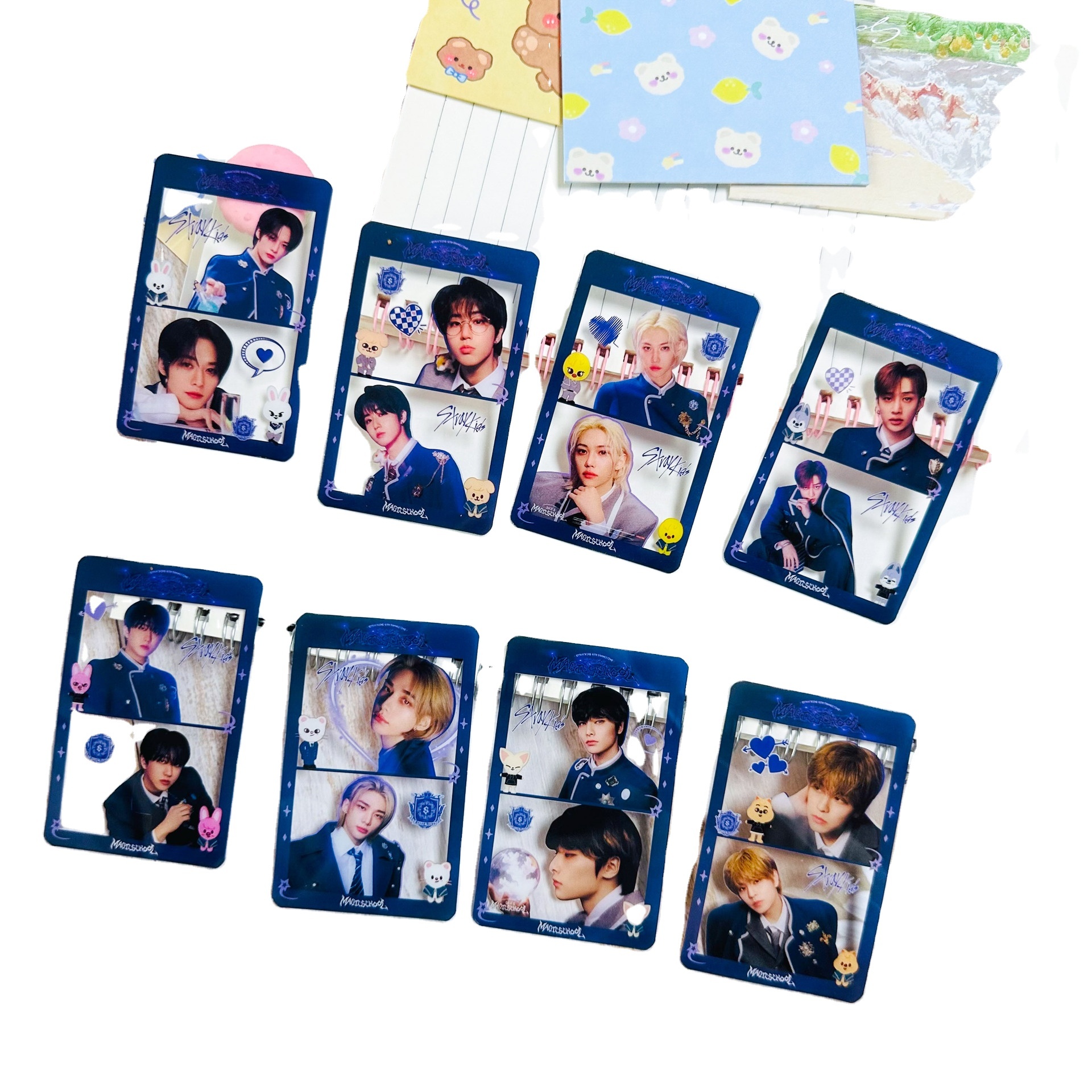8pcs/set New Arrival Kpop Sk Magic School Transparent Card Plastic PVC Lomo Card Photo Card