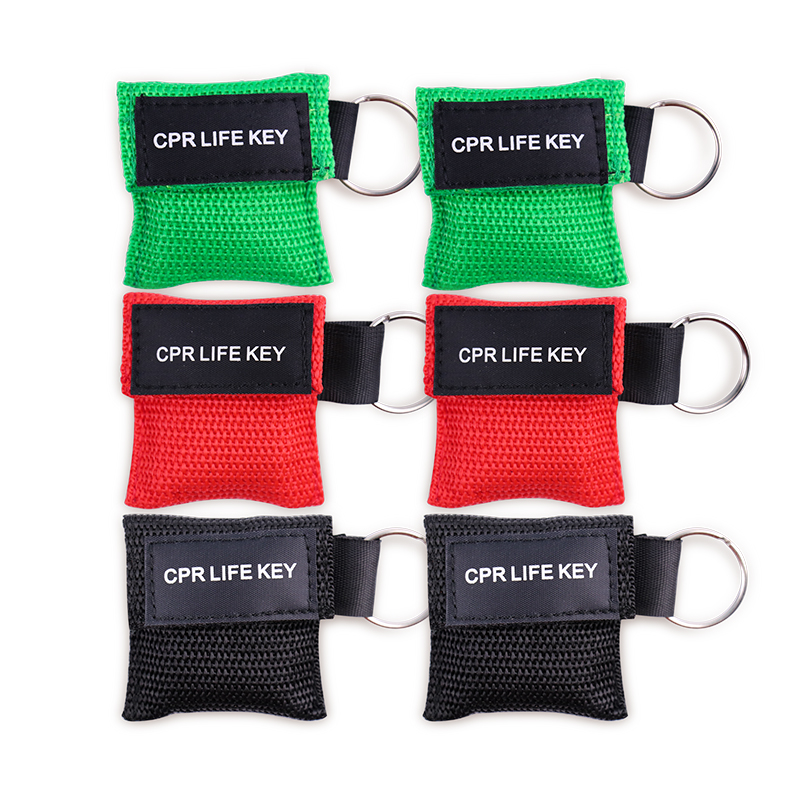 CPR First Aid Artificial Respiration Mouth To Mouth Mask for Breathing Face Shield Emergency With Keychain