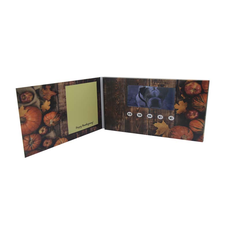 2021 hardcover video brochure lcd gift card with greeting screen video card