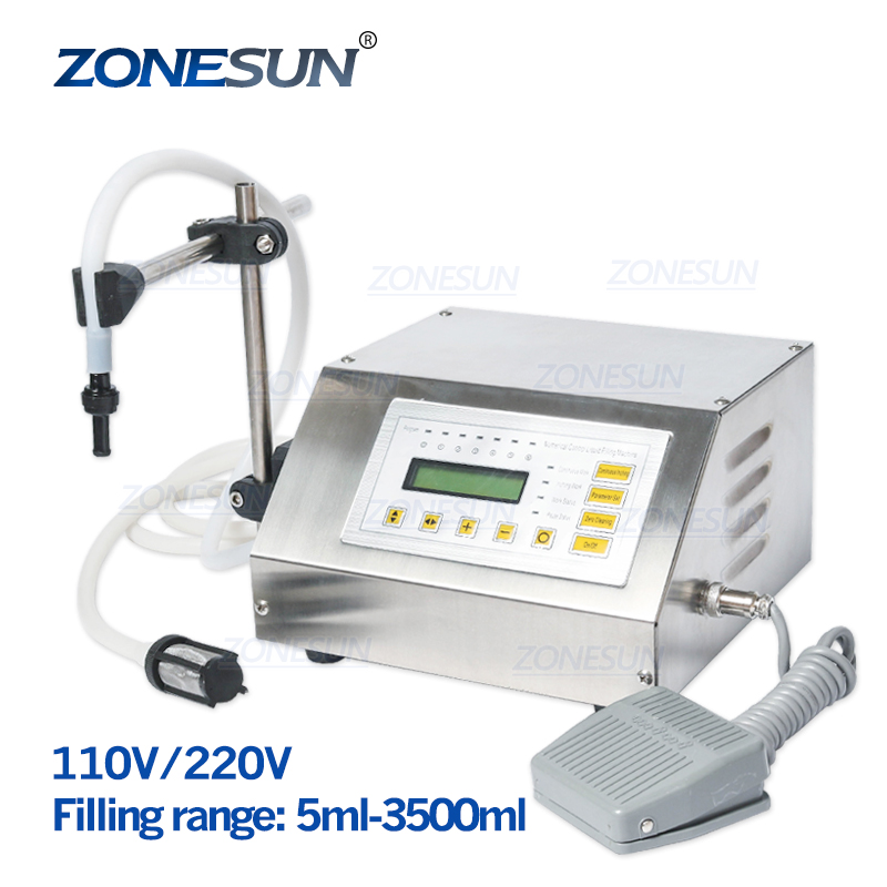 ZONESUN 220V или 110V GFK-160 цифровое управление разливочная машина Малый портативный Электрический Жидкости Автомат для разливания воды машины питания