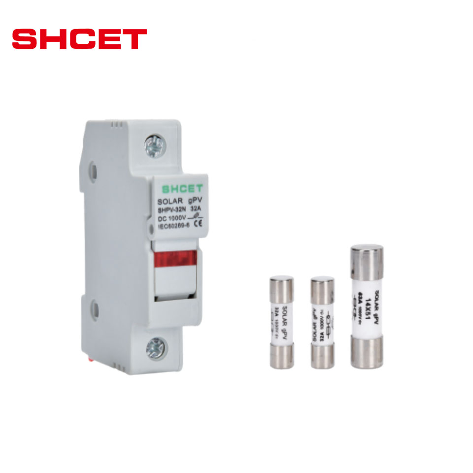 SHPV-40H держатель предохранителя dc солнечный pv din rail съемный 15a 30a 32a 63a 100a керамика ссылка Тип 30 100 amp nt00 500v 1000v 1500vdc