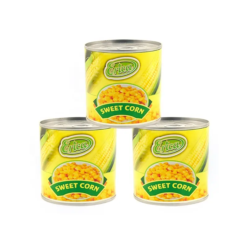 Factory Wholesale Packed 340g Yellow Canned Sweet Corn 340g In Water Canned Food Corn Kernel In Brine