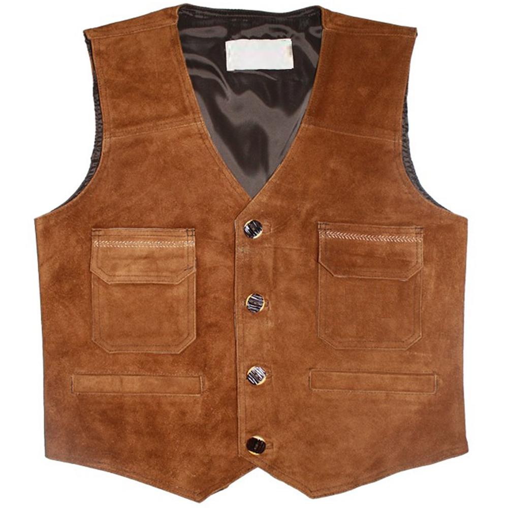 customize OEM bavarian Lederhosen Trachten Oktoberfest Loden Leather Vest Cow Suede Carneval Jacket Chestnut Brown