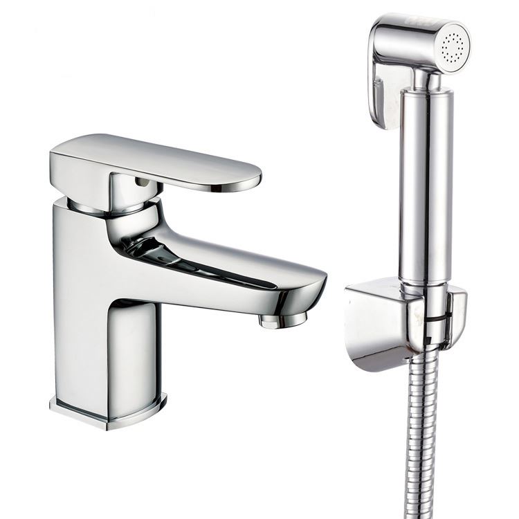 Single Lever Brass Body Deck Mount Woman Bidet Mixer Faucet with Brass Shattaf