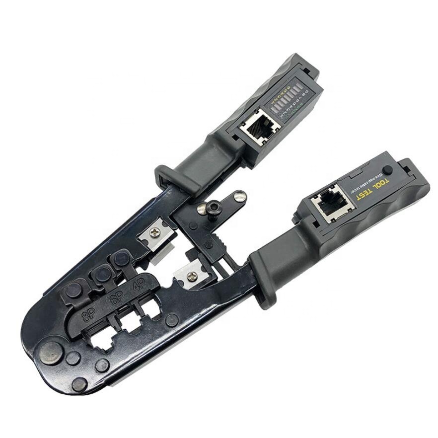 Ethernet щипцы инструмент для RJ45 RJ12 RJ11 кабель обжимные клещи резак/инструмент зачистки волоконно оптический кабель тесты