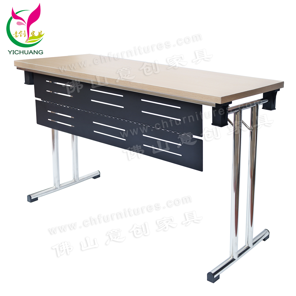 YC-T188-03 из нержавеющей стали складной Конференц-стол с меламиновым деревянным верхом