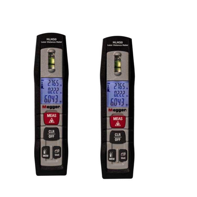 Megger MLM50 laser distance meter Measurement Range Of 50 meters Single Or Continuous Measurement Mode