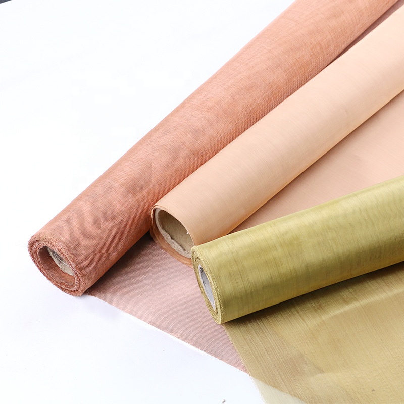 ultra fine pure 100 200 mesh copper woven wire mesh faraday cage shielding emf blocking copper wire mesh