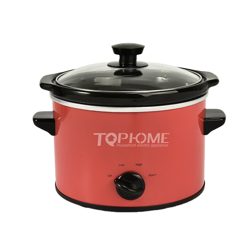 TOPHOME ETL одобренная 2.5QT медленная Варка 2.5L круглая медленная Варка