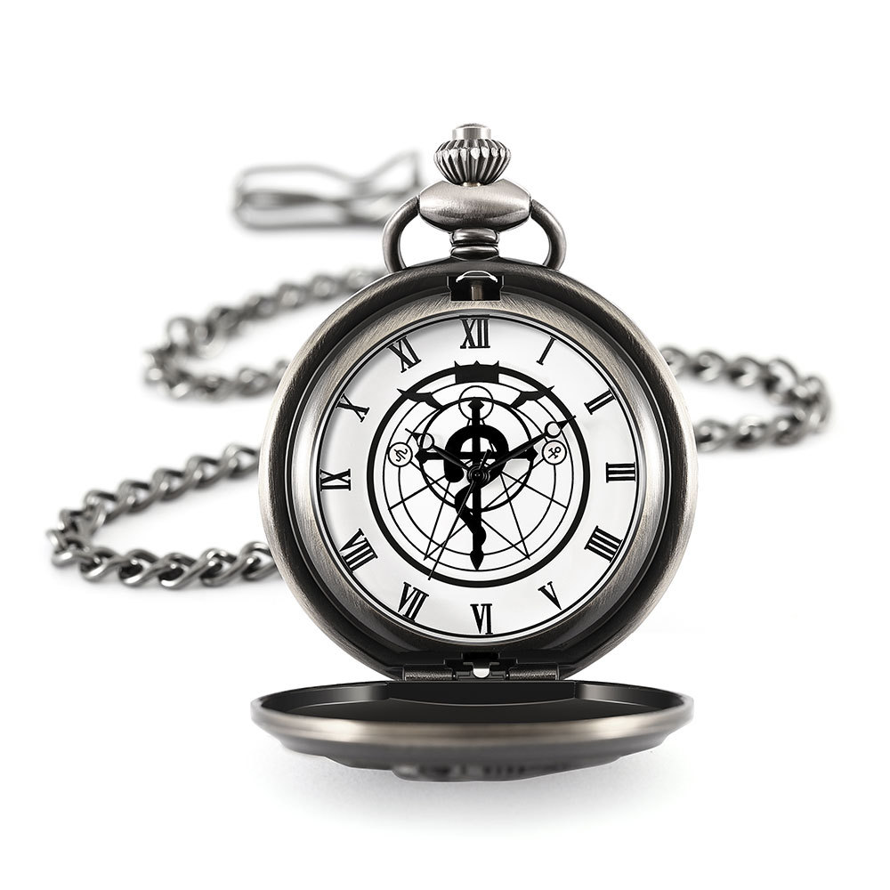 Hot Spot Retro Pocket Watch Cartoon Anime Fullmetal Alchemist Pocket Watch Cartoon Watch