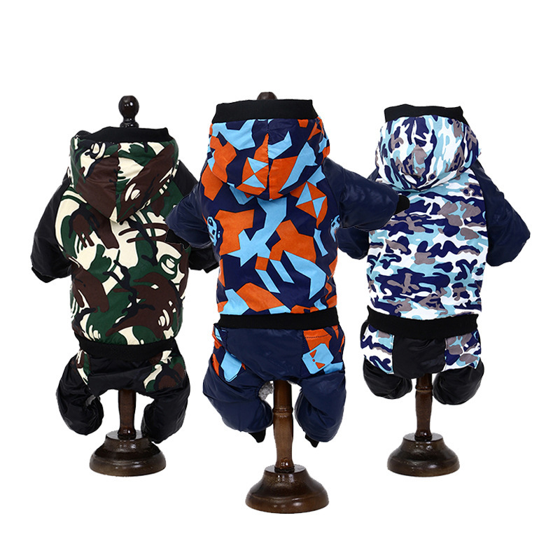 Camouflage Leisure Cotton-padded Clothes For Pet Dogs Wearing Coats Puppy
