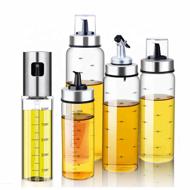 Manual Pressure Glass Cooking Food Olive Oil Vinegar Sprayer Dispenser