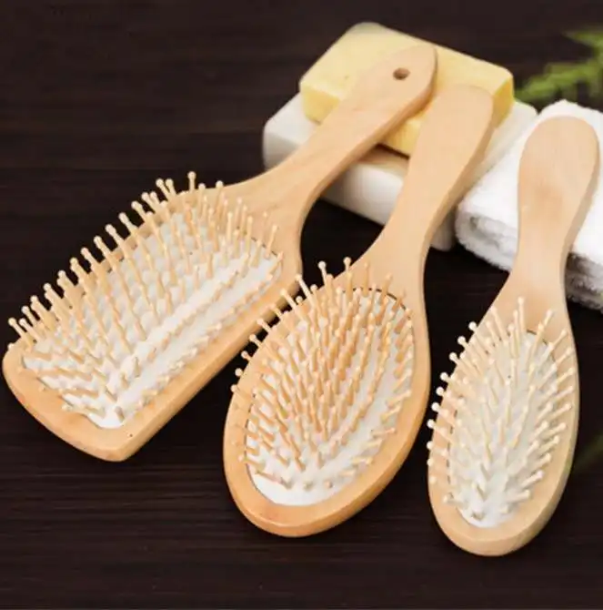 Wholesale balloon household anti - static brush head massage meridian wooden comb the hair comb brush strokes massage head comb