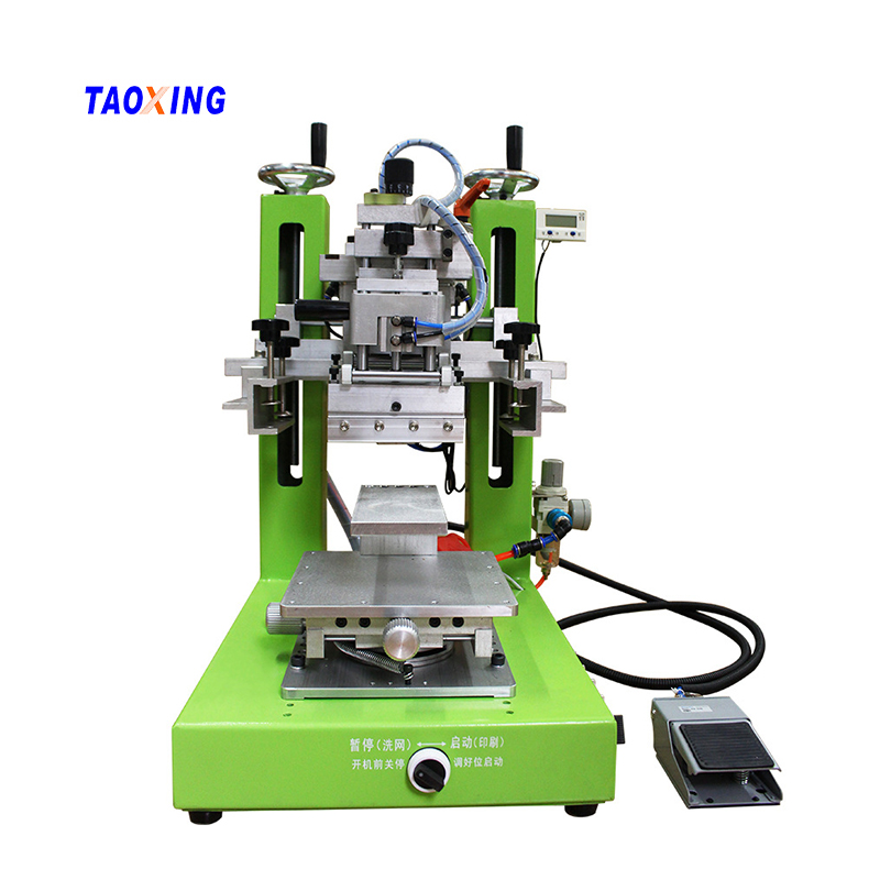 Taoxing mini desktop silk screen serigrafia printing machine for small sticker nameplate label