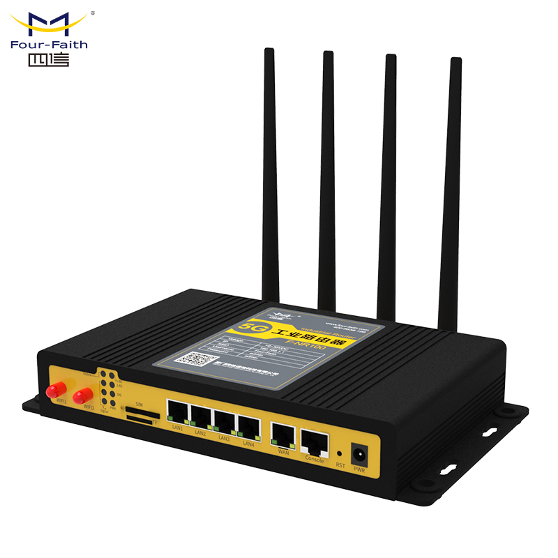 Промышленный маршрутизатор Four-Faith 5G поддерживает двухдиапазонный Wi-Fi (2,4 ГГц и 5,8 ГГц), обеспечивает Стандартный проводной порт WAN